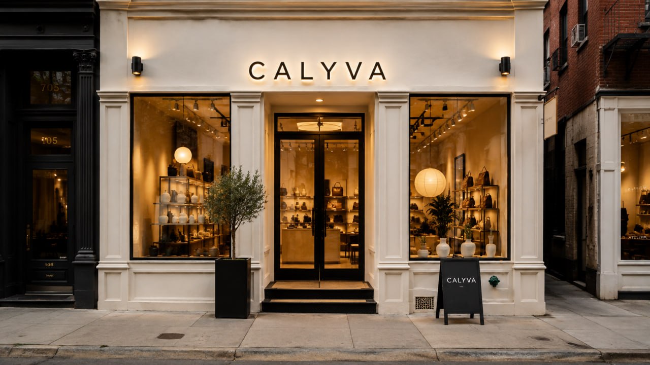 Curated Calyva home goods in a bright premium interior